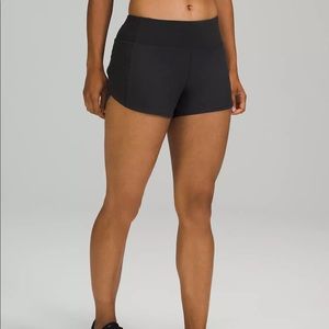 Lululemon Speed Up Short Mid Rise Black 4”